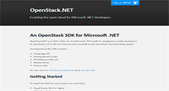 Desktop Screenshot of openstacknetsdk.org